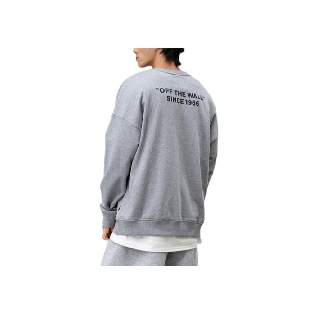 Vans Potisk loga abecedy Volný svetr s kulatým výstřihem mikina Unisex topy Šedá VN000H0SHTG