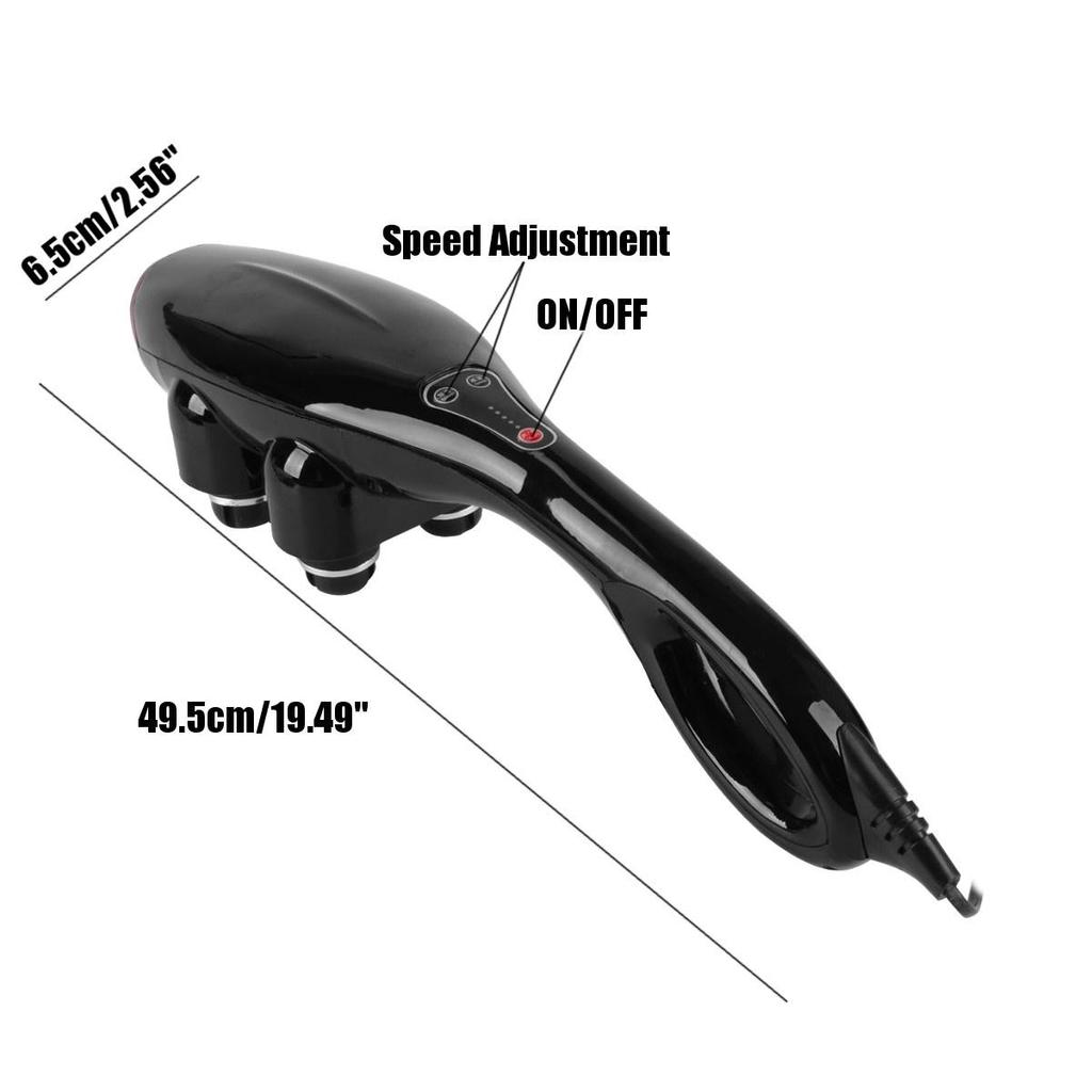 Electric Handheld 4 Head Massager Infrared Body Neck Back Massage Hammer Set