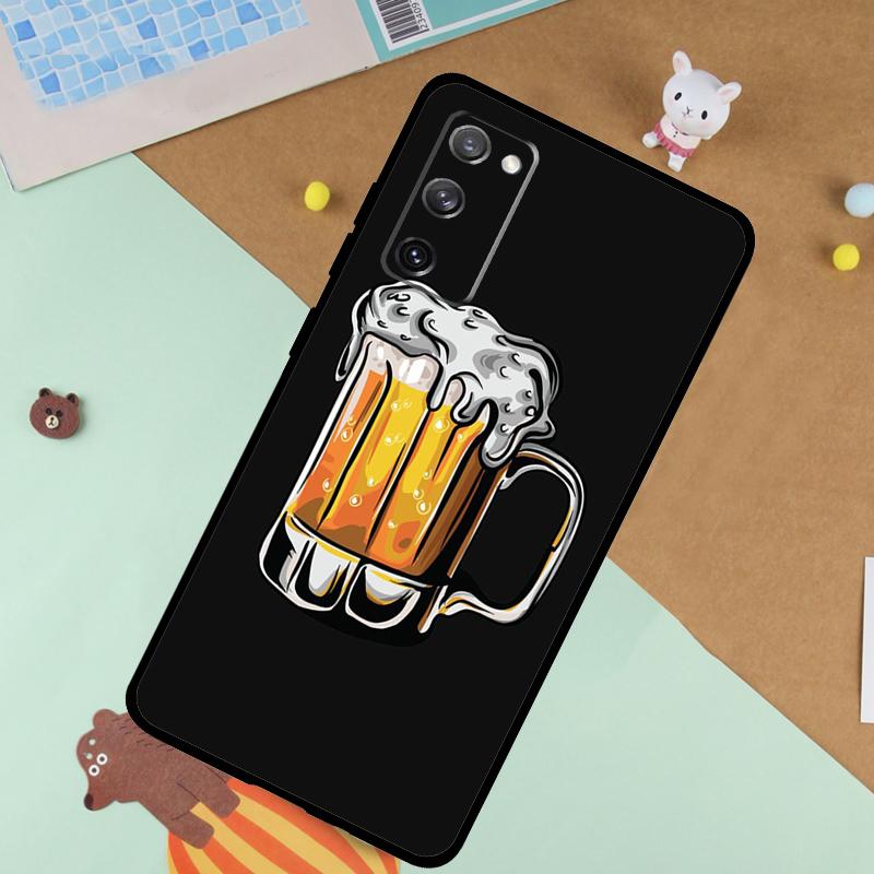 Beer Cup Soft Case For Samsung Galaxy S24 Ultra S9 S10 S20 S22 S21 Plus S23 FE S25 Ultra Funda Cover