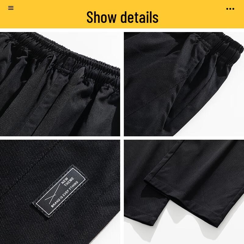 Wassup Sohot Men's Loose Straight-Leg Casual Cargo Pants