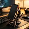 Natural Texture Phone Cradle 3D Printed Tree Branch Stand, Artistic Twisted Wood Desk Holder Creative Office Decor for Cell Phone, Rustic Organic Home