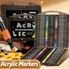80/60/48/24/12 Colors Acrylic Marker Set for Wood Artists And DIY Enthusiasts Quick Dry Art Supplies for Illustration, Manga