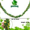 4Pcs Metallic Tinsel Twist Ornament 6.5ft Each Green Gold Fringes Artifical Vine for Irish Festival Holiday Decoration
