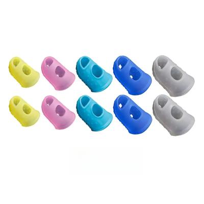 10 PEÇAS Protetores de Dedo de Silicone Coloridos para Guitarra Dedal Antiderrapante para Iniciantes Tocando Guitarra Elétrica Baixo Ukulele Kalimba