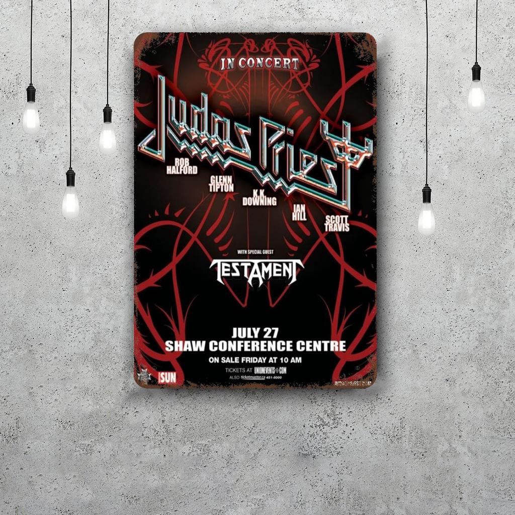 Judas priest Segnali in Latta Metallici Vintage Poster Decorazioni Placca Metallica Retro Decorazione Artistica da Parete per Garage Bar