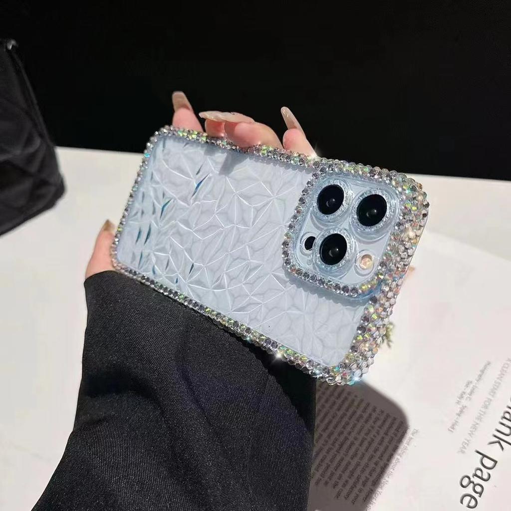 Fashion Glitter Bling Diamond Transparent Soft Case für iPhone 14 15 13 12 11 Pro Xs Max XR X 7 8 Plus SE 2 Klare Silikon-Rückseite