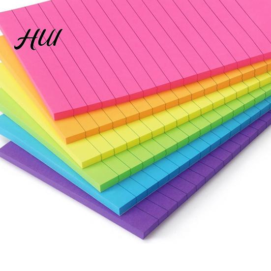 Classification Stick Notes 6 Pcs Lined Notes, 6x4in Ruled Self-Stick Pads, 45 Sheets/Pad Colorful Bright Highlight Adhesive Sticking Memo Pads for to