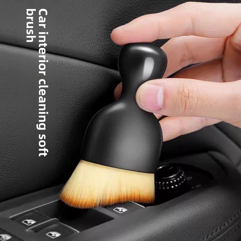 

Car interior dust sweeping soft brush car wash tool keyboard gap car dust brush out of trend cleaning brush Car soft bristle cleaning brush [short style]