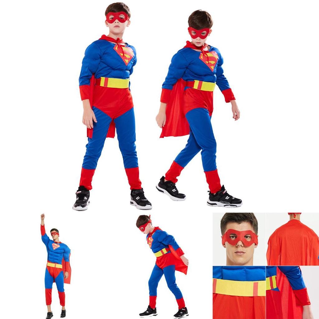 Exquisite Superman Superhero Christopher Reeve Muscle Jumpsuit For Halloween And Cosplay
