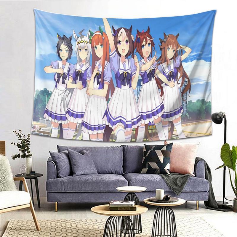 VIKAMA Anime Cartoon Cartoon Tapestry Bedroom Dormitory Wall Decoration Hanging Cloth Live Broadcast Background Wall Cloth