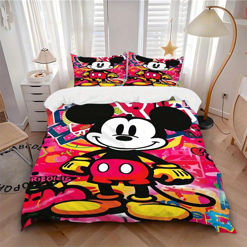 

3pcs Mickey Mouse Street Art 1 Cover+2 Pillowcases, Pillow Inserts Not Included, Machine Washable, All-Season Use, Teen and Adult Rooms111 135x200cm