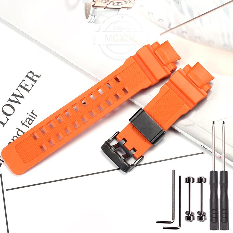 Смоляной ремешок Подходит для Casio G-shock GW-4000 GA-1000 GW-A1000 GW-A1100 G-1400 Цветной Резиновый Водонепроницаемый Часы Цепочка Аксессуары GW-4000