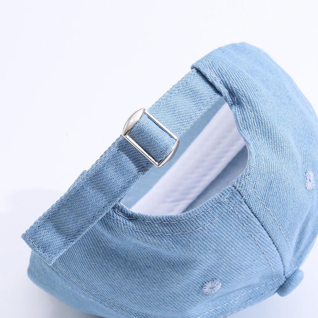 Süßer Baby Cartoon Denim Baseballkappe Kurzer Schirmmütze für Kleinkind Junge Mädchen Sommer Sonnenschutz Kinder Schirmmützen