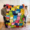 1PC A Group of Cat Print Blanket Room Sofa Decorative Blanket Multi-size Multi-scene Available Top 10 Holiday Gift Fast Shipping