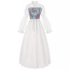 Temperament Dress Literary Retro Floral Waist Dress Medieval Victorian Clothing