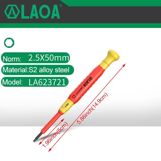LAOA Insulated Precision Screwdriver a Cross Small Size Screwdriver To Remove Eyeglasses Clocks and Watches Cell Phone Notebook