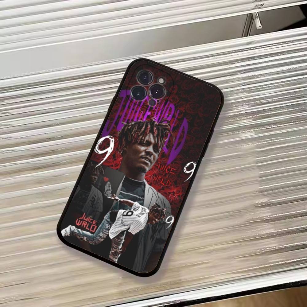 Custodia per Telefono Rapper Americano Juice W-Wrld Per iPhone 17, 16, 15, 14, 13, 12, 11 Plus, Pro Max, Altri Cover Morbido Nero