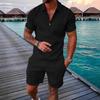 Summer Men's Printed POLO Shirt Set Lapel Short Sleeve Fashion Breathable Casual Men's T-shirt