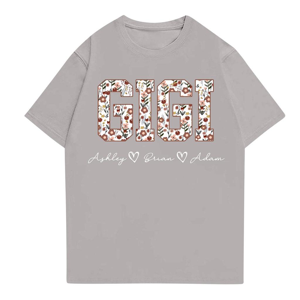 Women's Fashion Casual Round Neck Loose Comfort Printed Short Sleeve Tops