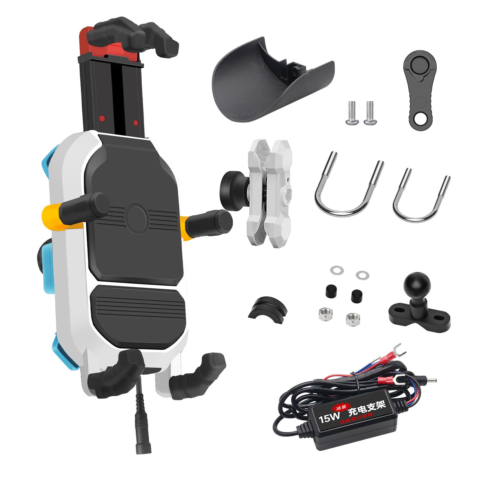 

Мотоциклетный беспроводной держатель для телефона 15 Вт, быстрая зарядка, держатель для телефона для мотоцикла, скутера 19.5*7.5*8.3cm