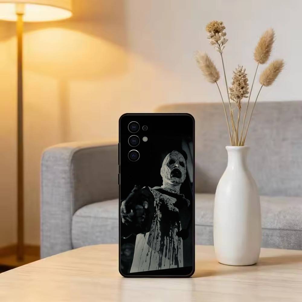 T-Terrifier H-Horror C-Clown Phone Case For Samsung S25,S24,S21,S22,S23,S30,Ultra,S20,Plus,Fe,Soft Silicone Black Cover