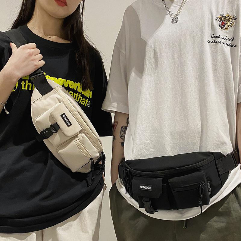 Chest Bag for Women's Waist Bag Sports Riding Breasts Multi pocket Men's Travel Light Bag One Shoulder Crossbody Bag