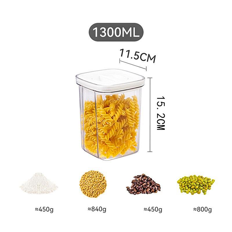 Transparent Household Knob Sealed Jar for Snack Storage with Fresh-Keeping Lid Plastic Kitchen Storage Box