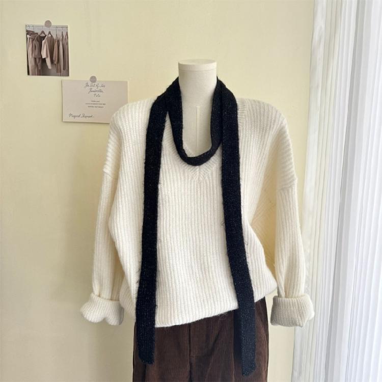 Fashion Niches Versatiles Scarf Minimalists Scarf Personality Accessory Scarf for Various Styles