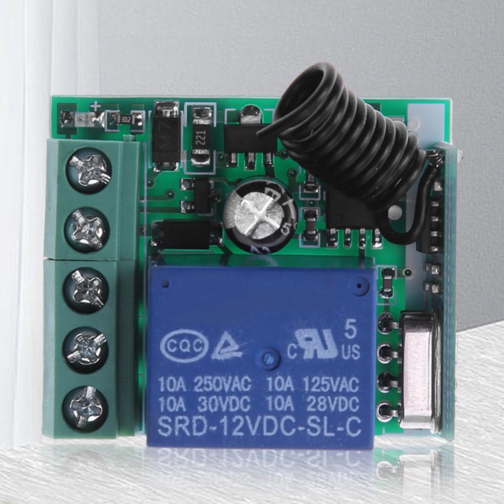 Comutator Universal cu Telecomandă Fără Fir 433Mhz DC 12V 1CH Modul Mini Releu Receptor și Telecomandă Transmițător RF pentru Poartă