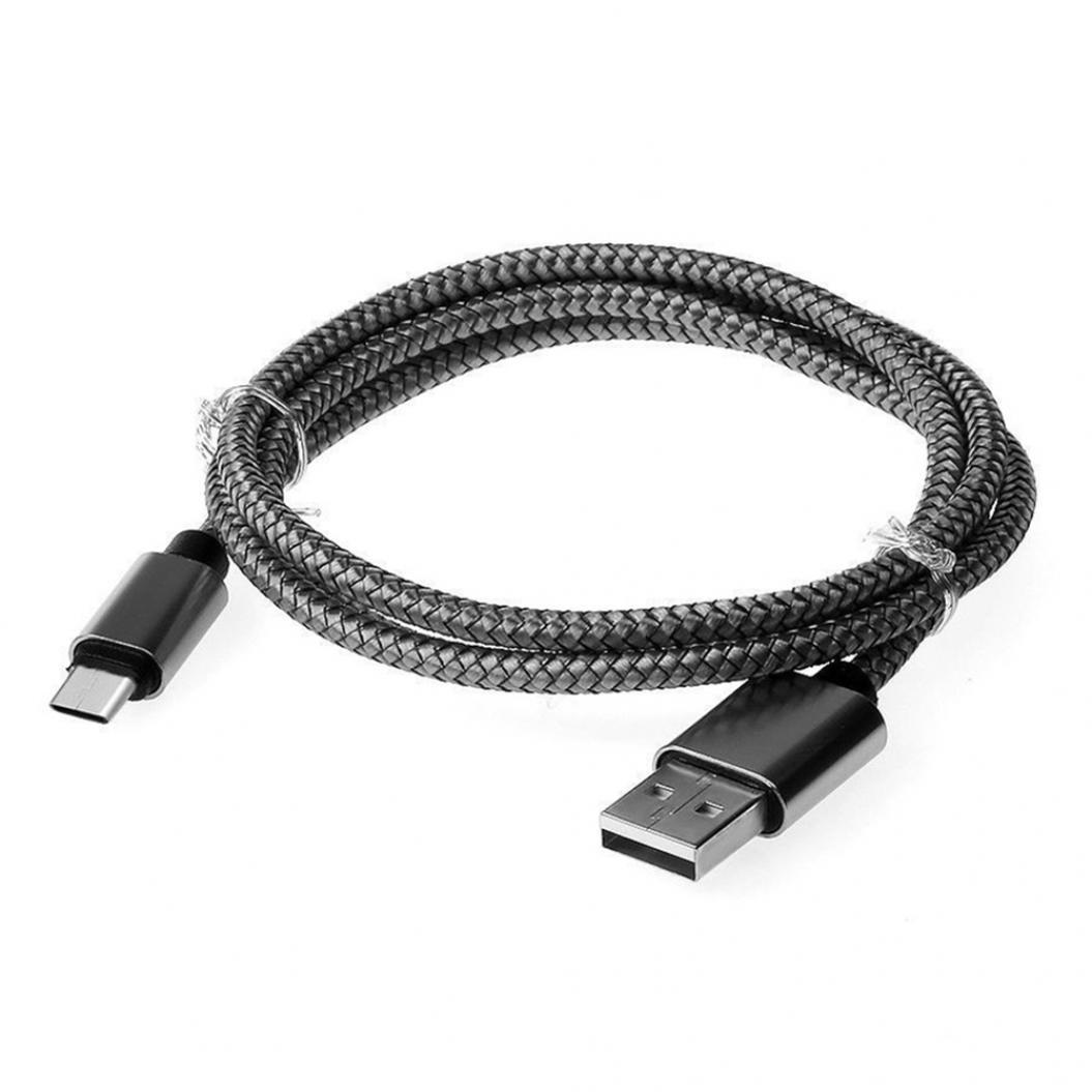 

1/2/3m Fast Data Charger Type C USB Charging Cable for Samsung Galaxy S8 A5 A7 AVE 1 M серый