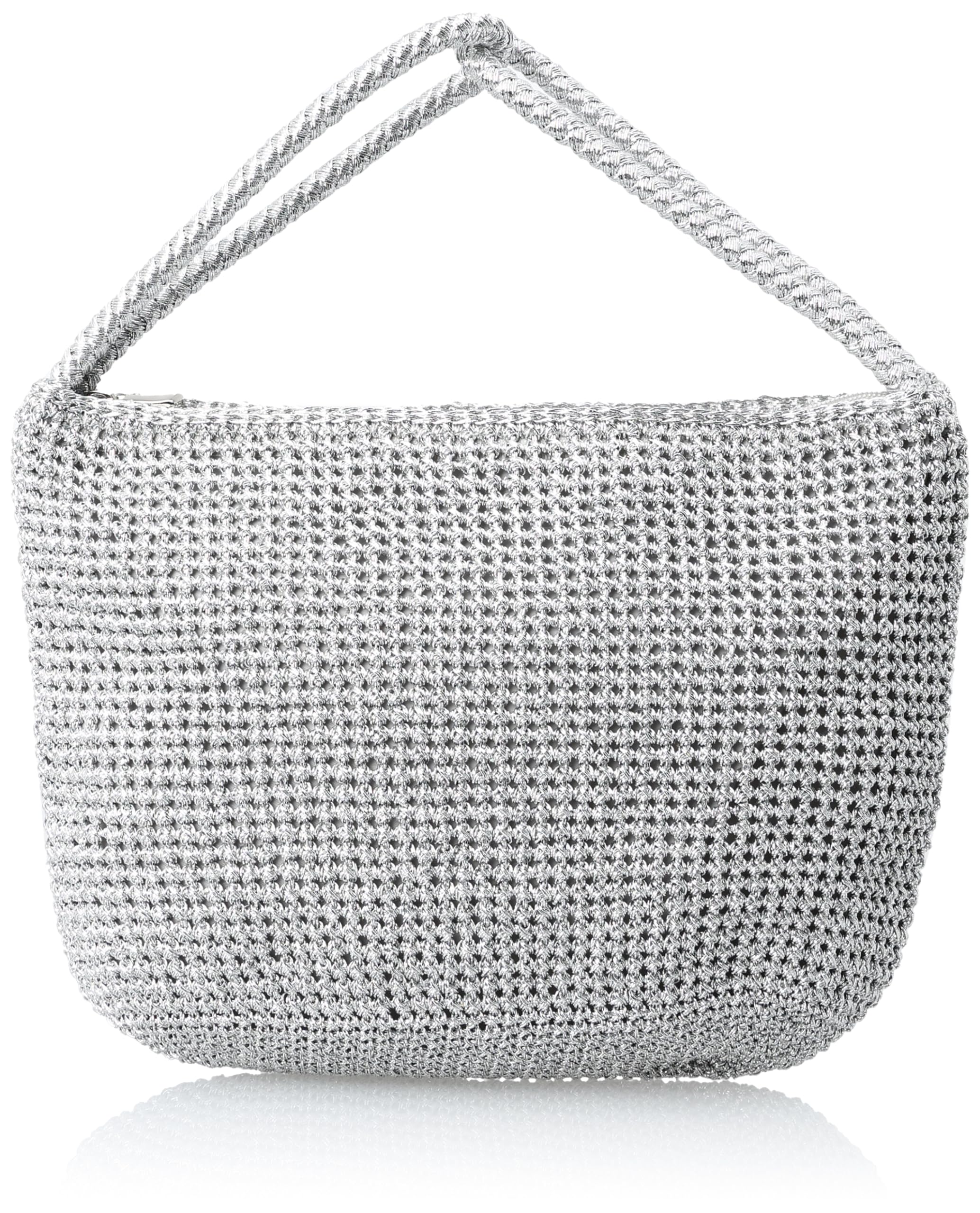 [Kashkash] Металлическая плетёная сумка-тоут с ручкой и плечевым ремнём