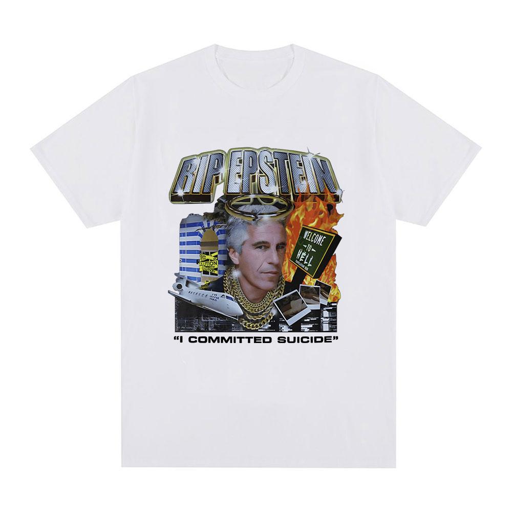 Jeffrey Epstein Pattern Tshirt 2025 Summer Mens Womens Y2K Luxury Fashion Comfortable Quality Oversized Tshirt