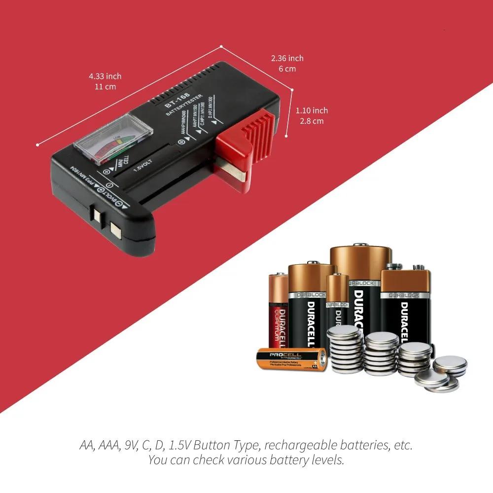 AA/AAA/C/D/9V/1.5V batteries Universal Button Cell Battery Colour Coded Meter Indicate Volt Tester Checker Power