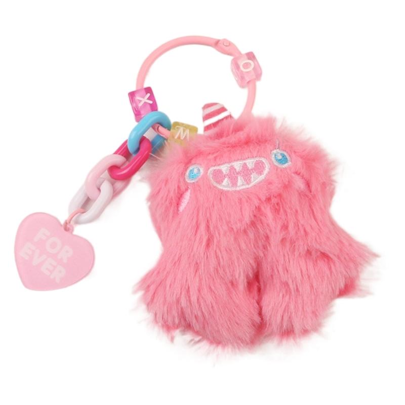 Cute Cartoon Monsters Doll Key Chain Plush Keychain Bag Pendant Accessory