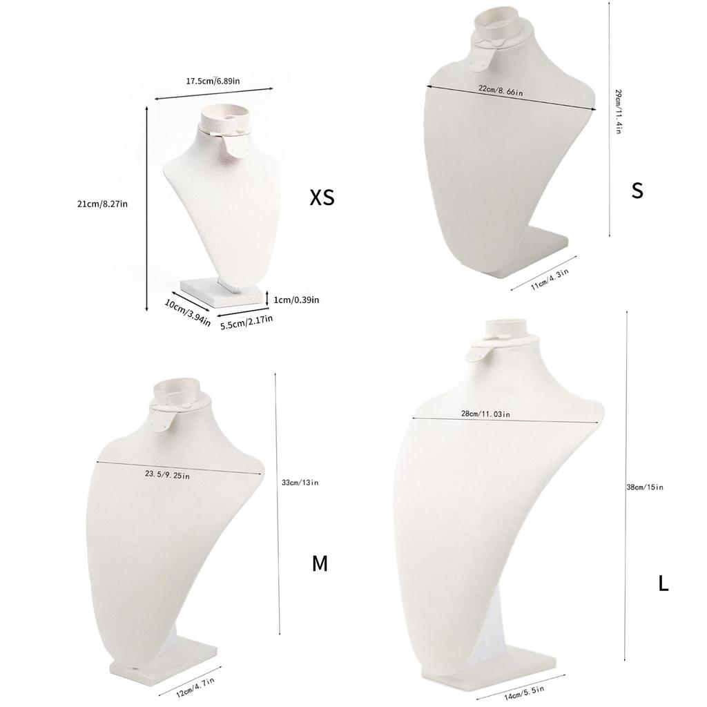 Portable Lint Jewelry Storage Bust for Necklaces Stylish Display Stand with Elegant Color Accessory for Storefronts