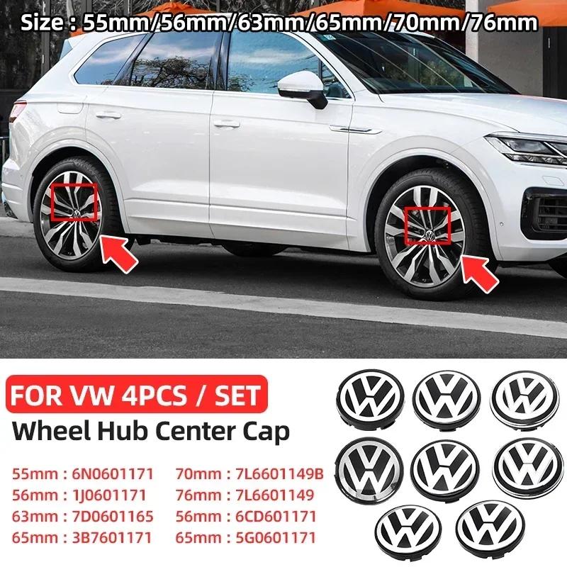 4 pz Adesivi Coprimozzo Ruota Auto Tappo Mozzo Accessori Decorazione Auto Per Volkswagen R Golf 4 Motion GTI Polo Touran Octavia