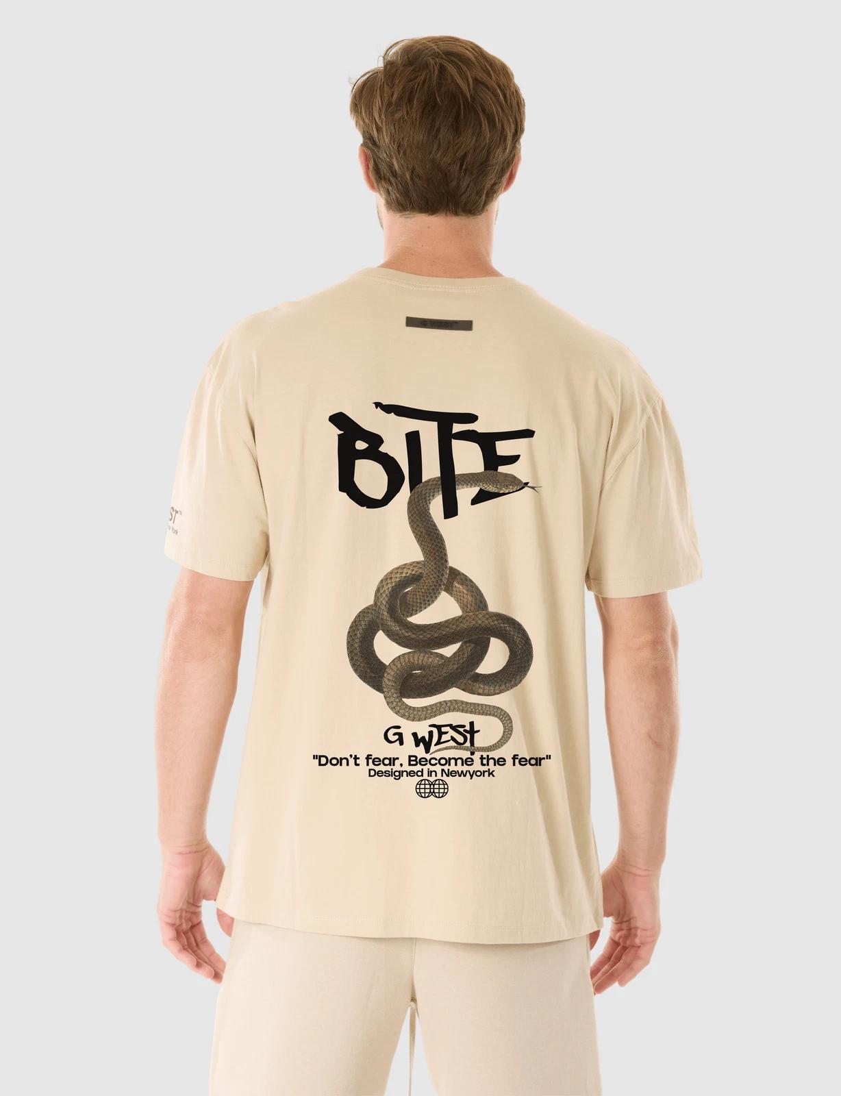 G WEST SNAKE BITE T-SHIRT - OXFORD TAN M