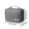 Black Oxford Cloth Electronic Accessory Storage Bag, Cube Travel Bag, Portable Data Cable Headphone Organizer Bag Office Suppli