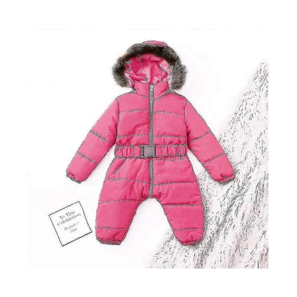 Unisex Baby Hooded Jumpsuit For 0-24 Months Boys Girls Jumpsuit Romper With Fur Collar