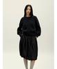 Anggae Wilted Knit Pullover Black
