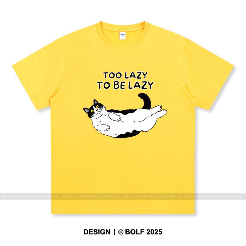 Women's Too Lazy To Be Lazy Printed T-Shirt 100% Cotton Oversized Paradox Graphic Tees for Men Summer Tops Ironic Streetwear
