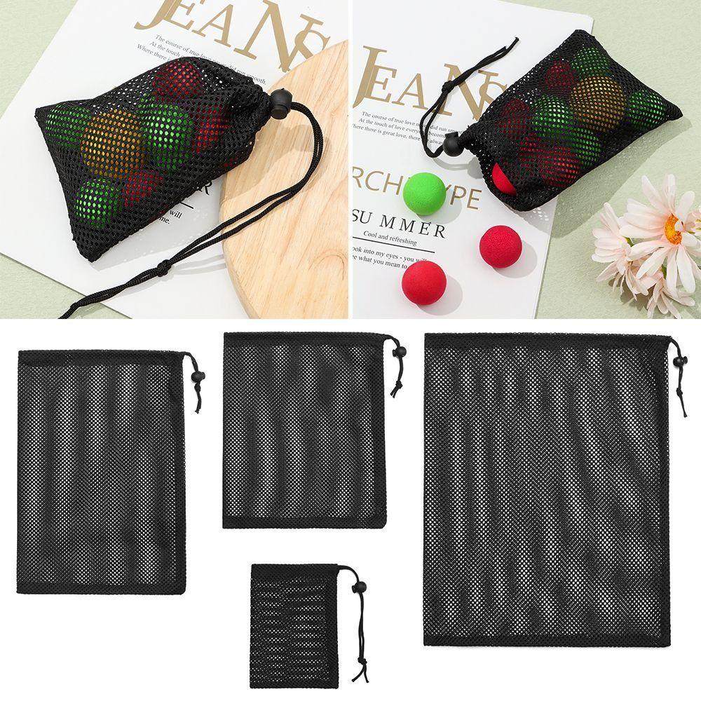 

10Pcs Quick-Dry Mesh Drawstring Storage Bag Durable Laundry Bag Balls Storage Sacks Home