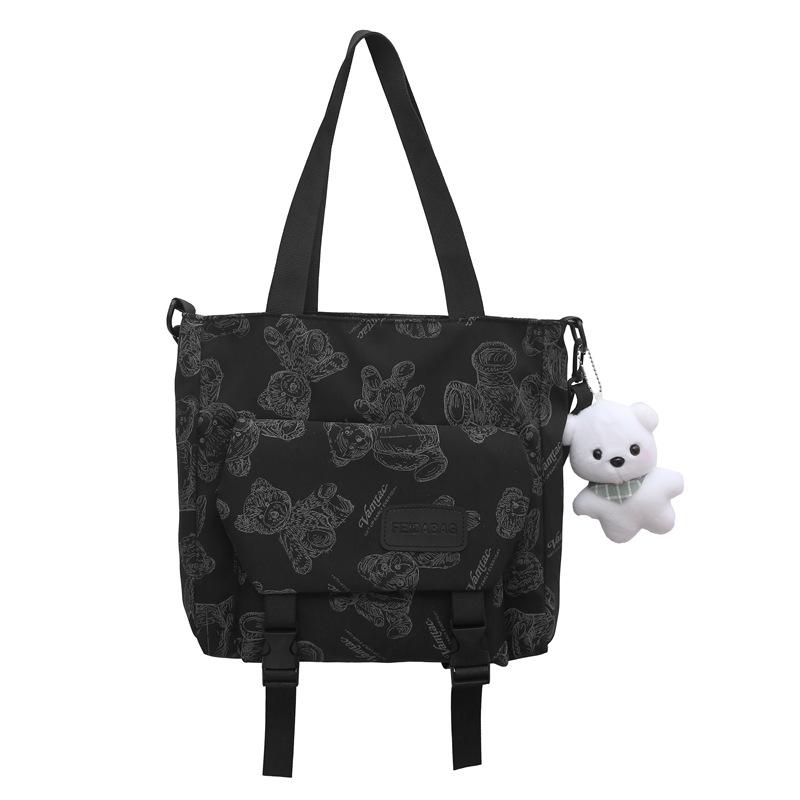 Casual Backpack Girl Cute Bear Lightweight Weight Backpack Junior High School College Student Schoolbag Fashion