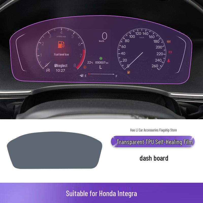 Honda Integra 22-25 Gear Shift Sticker: Transparent TPU Protective Film for Interior.