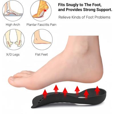 Plantar Fasciitis Insoles:Relieves Flat and High Arch Discomfort, Corrects X/O Leg Alignment for Men and Women