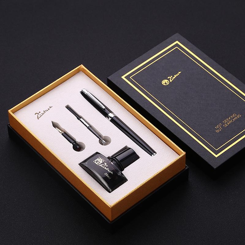 

Pimio Picasso 717 Double Nib Fountain Pen for Students and Calligraphy Practice 0.38 mm & 0.5 mm
