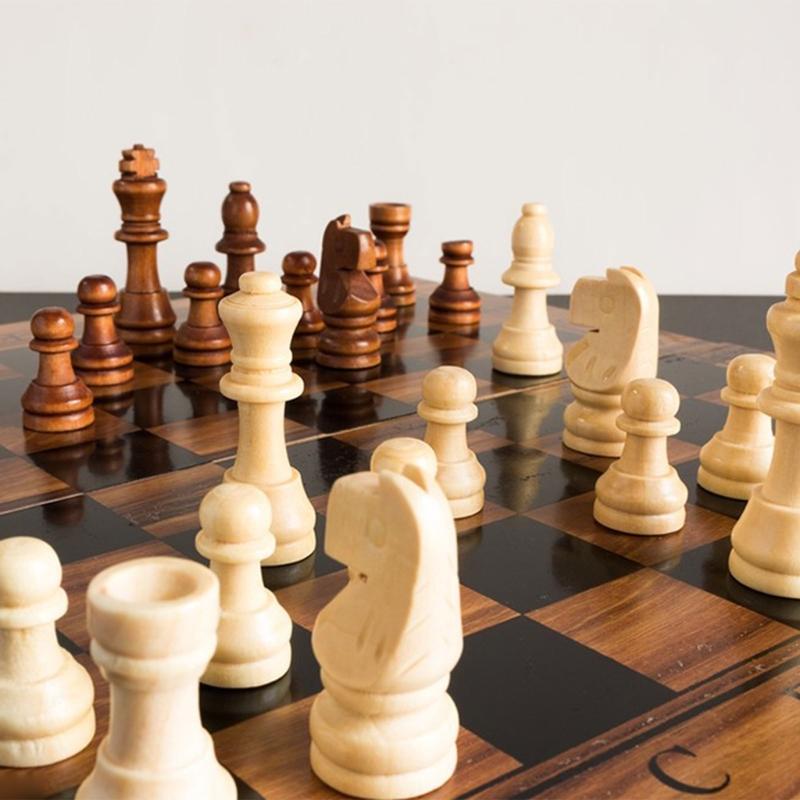 32Pcs Tournament Wood Chessmen with 2.2inch Chess Game Pieces of Missing Pieces