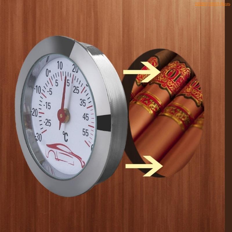 K1AE Mini-Thermometer 43mm Rundes Temperaturmessgerät -30 bis 60℃ Temperaturmesser