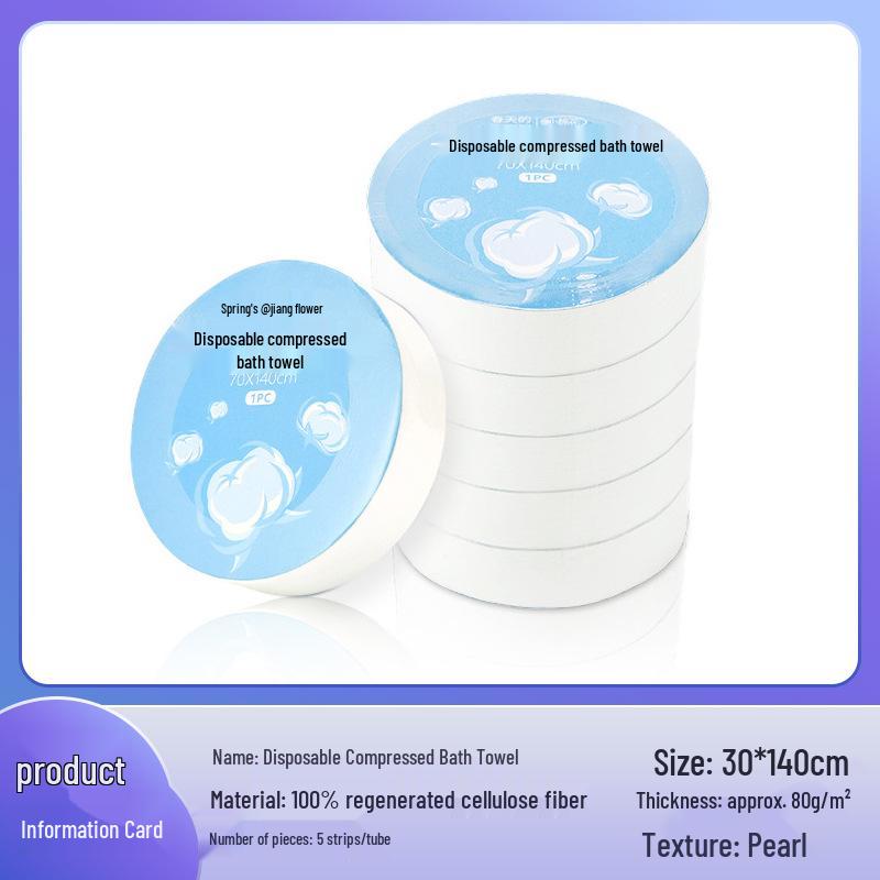 Compact Cotton Compressed Towels - Individually Wrapped, Travel-Friendly Face and Bath Towels for Hotels