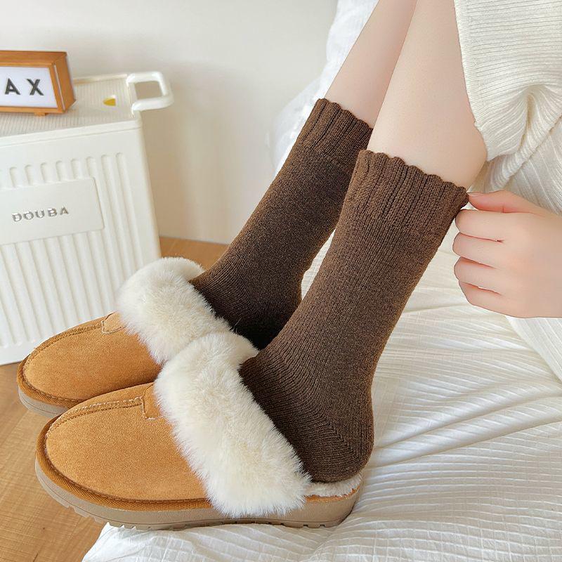 Women's Winter Warm Cashmere Socks - Velvet Thick, Imitation Wool, Versatile Home Floor Socks
